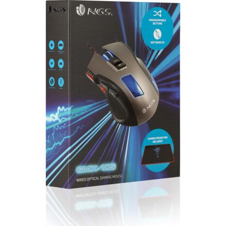 Ενσύρματο ποντίκι gaming NGS LED GAMING GMX-105 2400dpi + MOUSEPAD